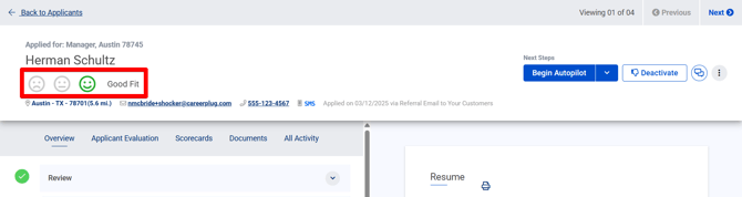 Applicant Profile (App Ratings Visible) (highlight)