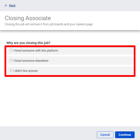 Closing Job Drawer - Close Reason (highlight) (cropped)