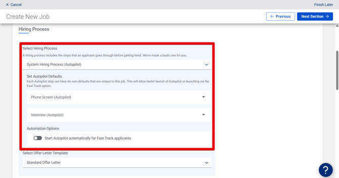 Create New Job - Hiring Settings (10.15.25) (Hiring Process + Offer Letter) (AP Defaults highlight) (31)