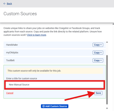 Custom Sources drawer (3.27.26) (Adding new custom source) (highlights)
