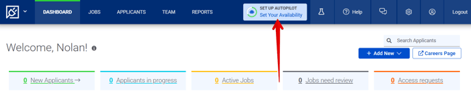 Dashboard (SF acct) (Set Availability button) (arrow)