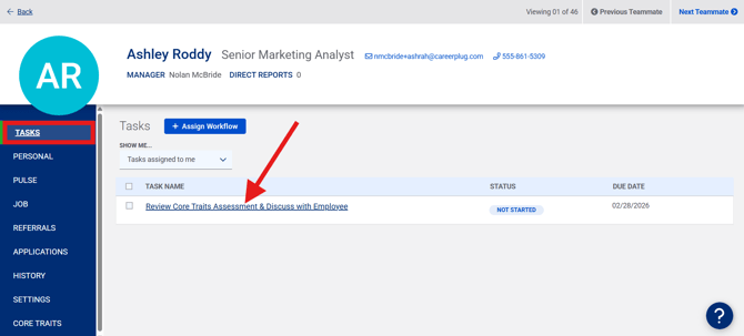 Employee Profile (Tasks tab) (1.29.26) (Mgr Side) (Task arrow)