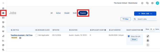 Jobs Page, Passive (Nav Bar Minimized) (highlights)