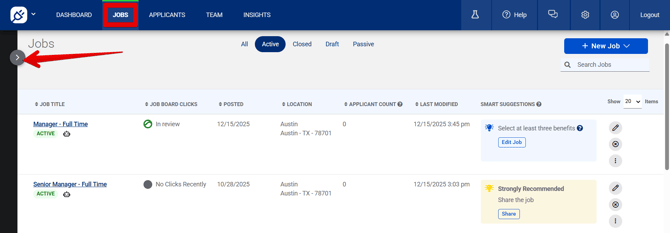 Jobs page (12.15.25) (Adv Filt arrow+Job tab highlight)