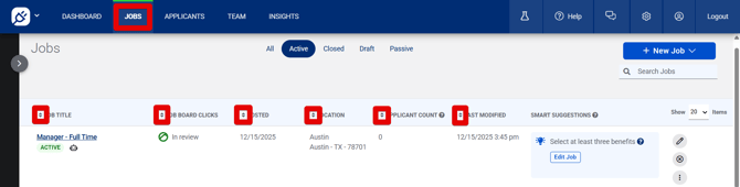 Jobs page (12.15.25) (Job sorting highlights)