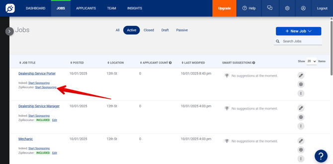 Jobs page (ADP) (10.1.25) (2 incl Sponsorships + addl job) (ZR Start Sponsoring link for addl job) (4)