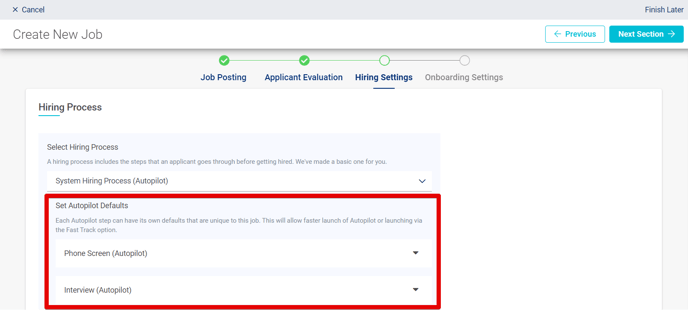 Create New Job - Hiring Settings Tab (Set AP Defaults highlight).png