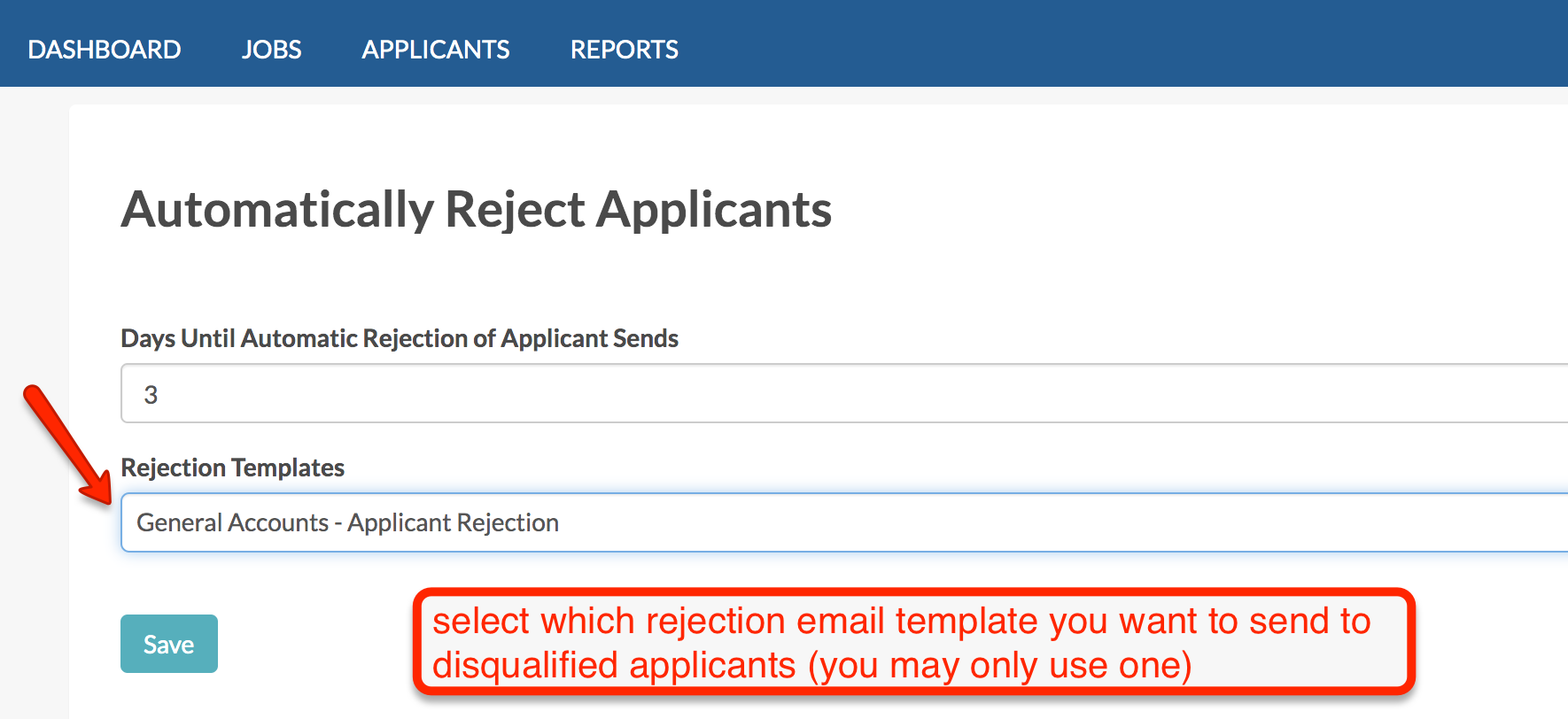 Sending rejection emails automatically to disqualified applicants