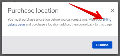 Purchase location pop-up (link arrow)