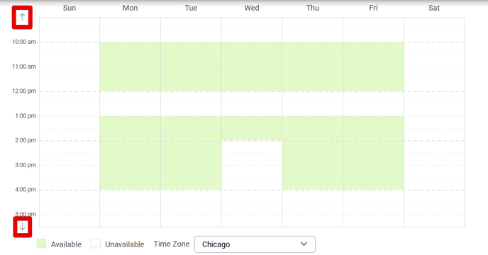 Settings - Calendars tab (full calendar view) (arrow highlights)