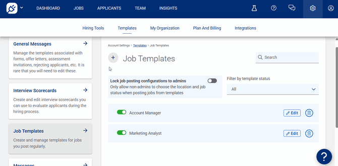 Settings - Templates (Job Templates) (1.7.26) (Job Template drop-down GIF)