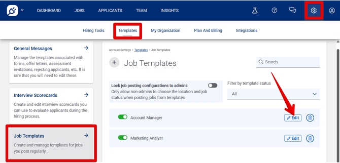 Settings - Templates (Job Templates) (1.7.26) (nav highlights+Edit arrow)