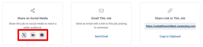 Share Job Modal (No QR or TTA) (social links highlighted)