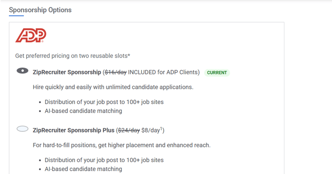 Sponsor Job (ADP) (10.1.25) (Change Sponsorship on Incl) (Sponsorship Options) (unmarked)