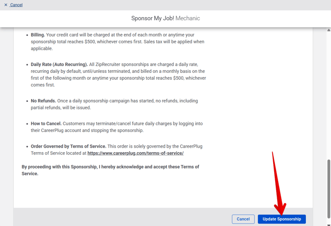 Sponsor Job (ADP) (10.1.25) (Change Sponsorship on Incl) (Terms and Conditions) (Update Sponsorship arrow) (20)