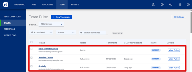 Team - Team Pulse (1.22.26) (Direct Reports highlight)